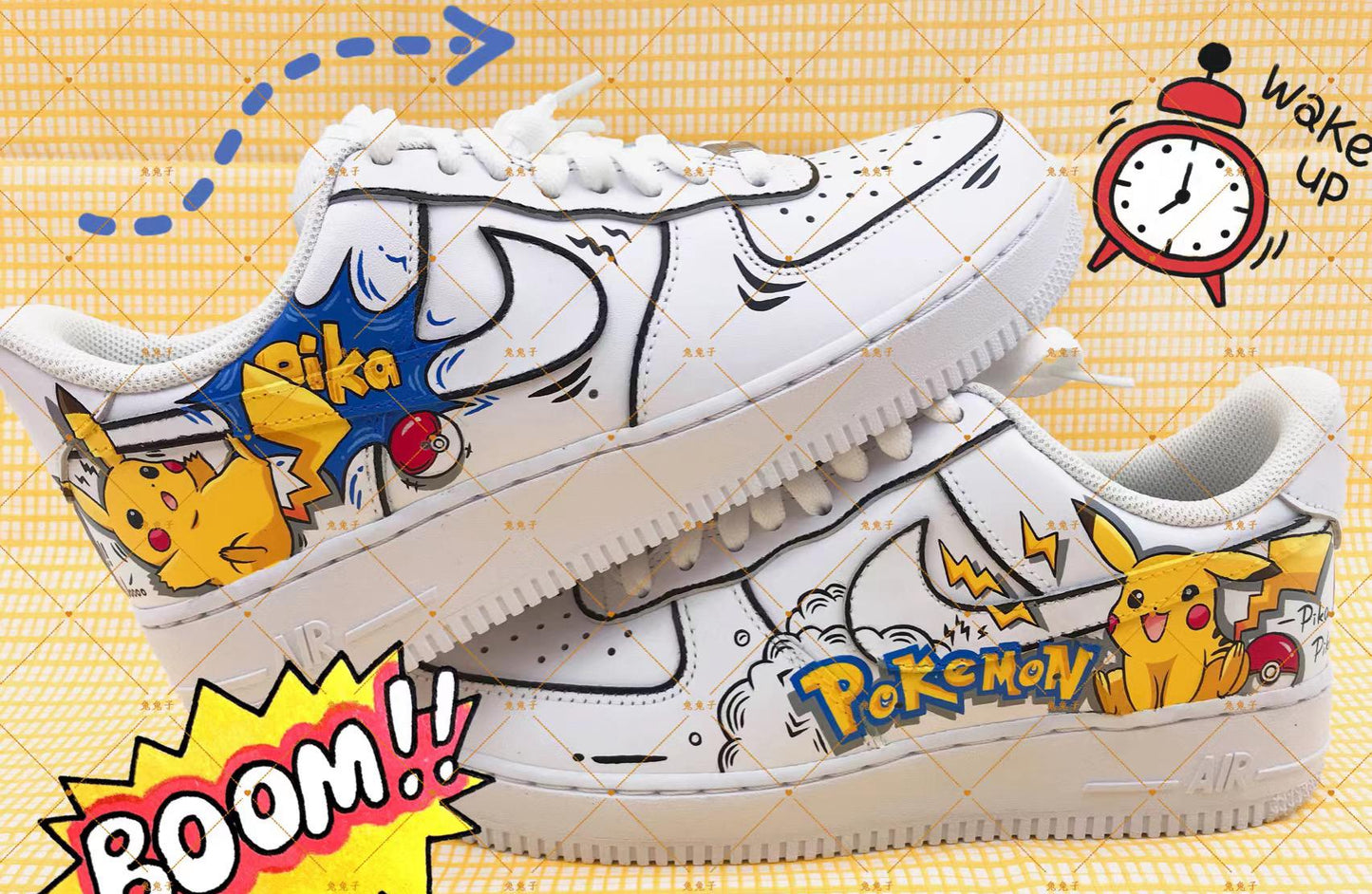 custom hand painted air force1.af1 cartoons street style anime wedding shoes trendy trainers high fashion sneakers white | YJ75