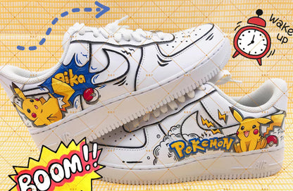 custom hand painted air force1.af1 cartoons street style anime wedding shoes trendy trainers high fashion sneakers white | YJ75