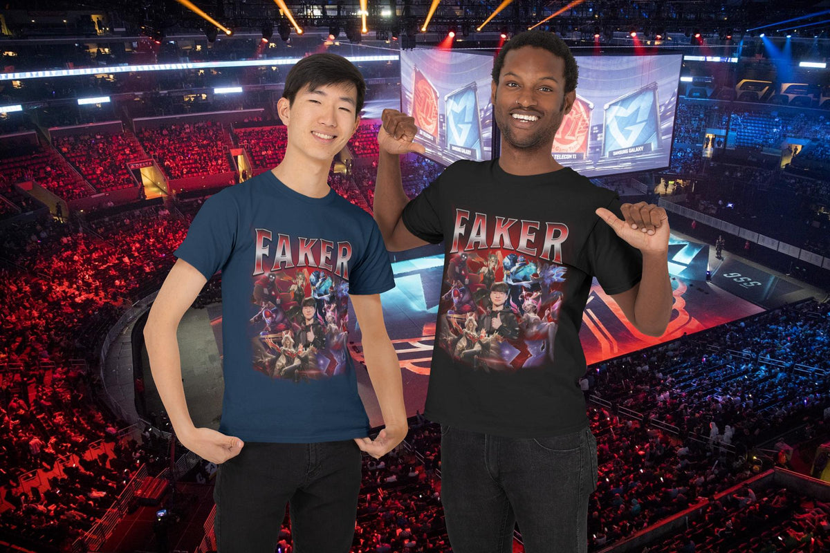 Faker T1 Bootleg T-Shirt: Retro League of Legends Esports Tee | MQ59