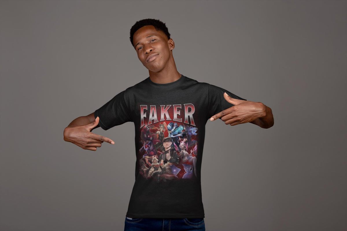 Faker T1 Bootleg T-Shirt: Retro League of Legends Esports Tee | MQ59