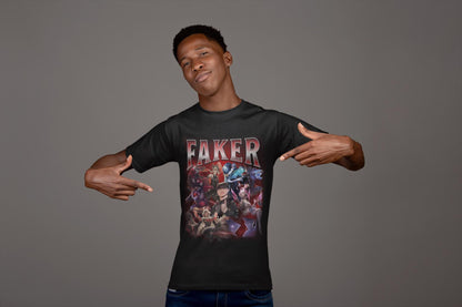 Faker T1 Bootleg T-Shirt: Retro League of Legends Esports Tee | MQ59