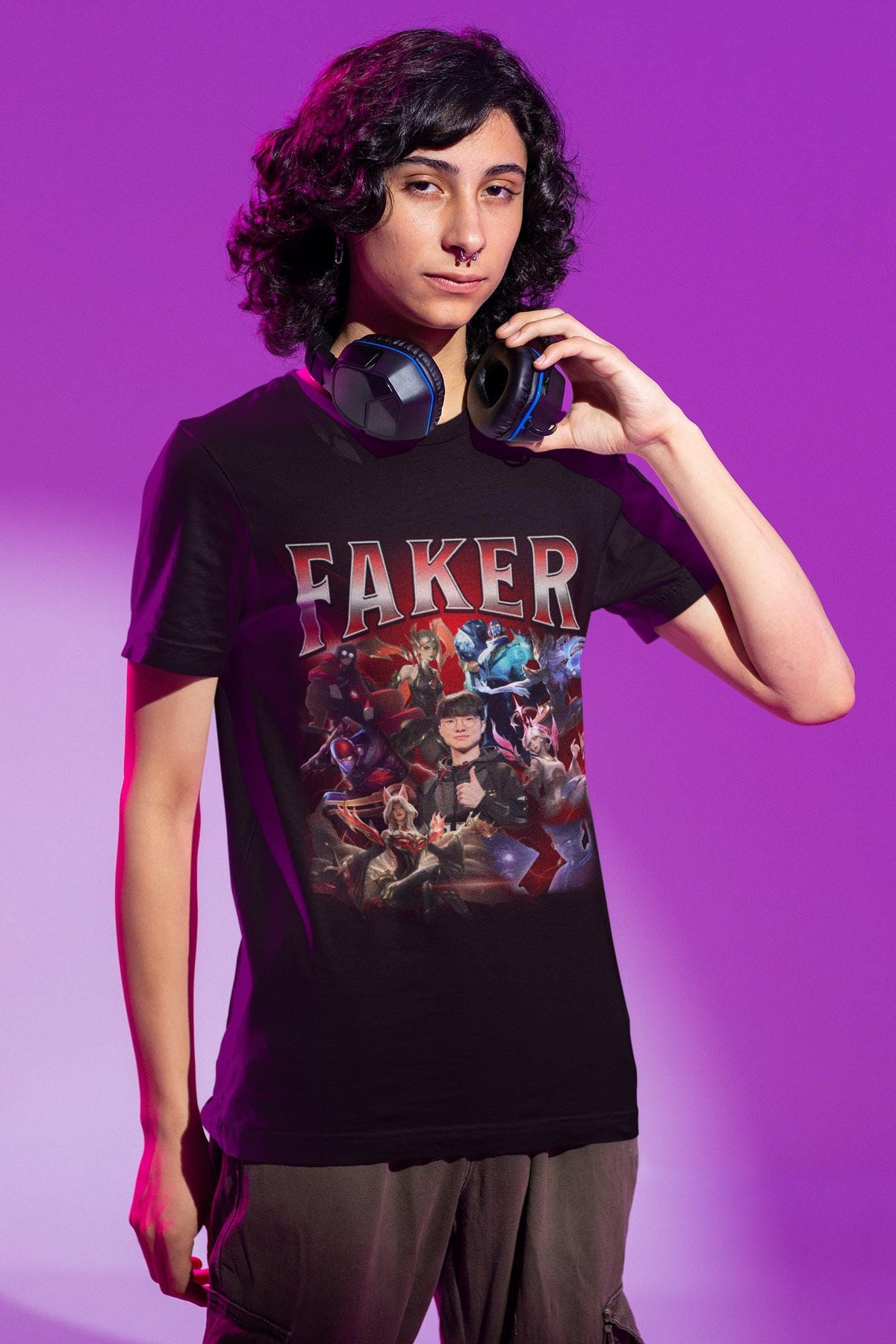 Faker T1 Bootleg T-Shirt: Retro League of Legends Esports Tee | MQ59
