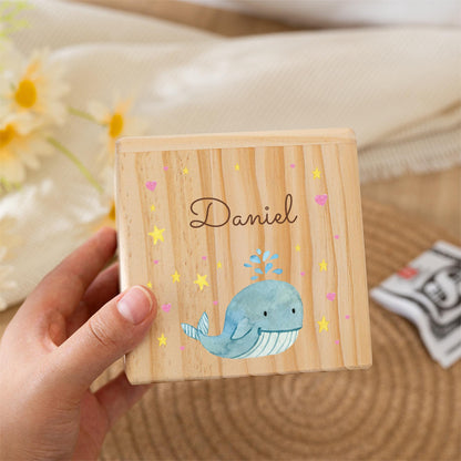 Personalized Name Piggy Bank,Wooden Animal Money Box,Baby Christmas Gifts,Baptism Gift,Birthday Party Gift for Kids,Baby Shower Gifts