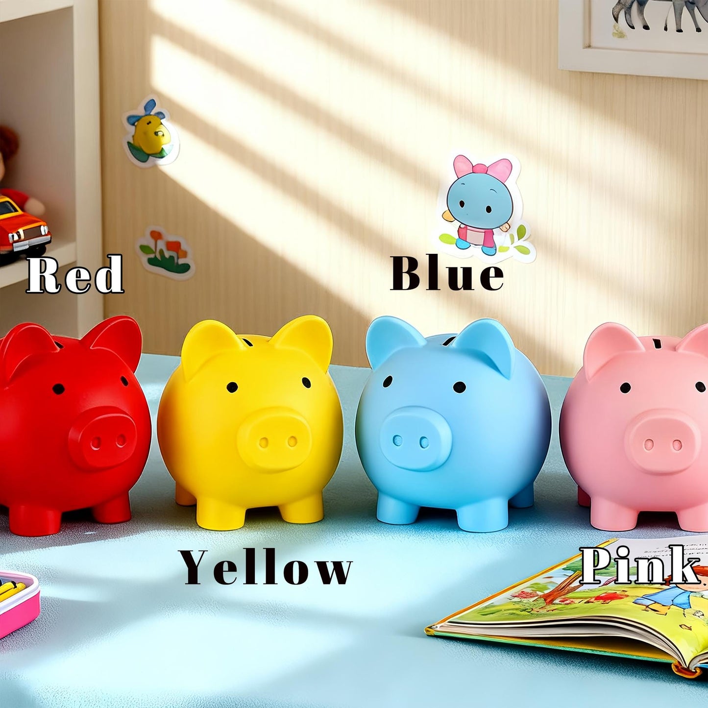 Custom Name Kids Piggy Bank | Boys Coin Money Bank | Unique Easter Birthday Gift & Cute Nursery Decoration