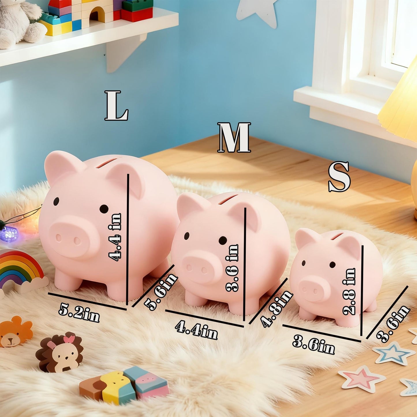 Custom Piggy Bank with Name, Personalized Piggy Bank for Boys or Girls, Kids Birthday Gift, Kids Room Decor, Gift for Kids, Gift for Boys