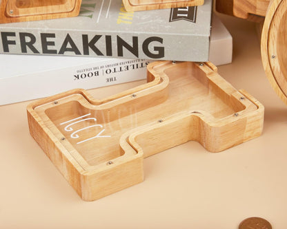 Personalized Wooden Letter Piggy Bank,Custom Name Coin Bank,Kids Girl Boy Birthday Gift,Unique Baby Shower Gift,Sibling Christmas Gift