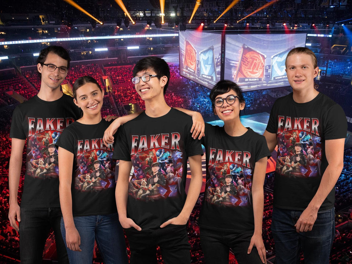 Faker T1 Bootleg T-Shirt: Retro League of Legends Esports Tee | MQ59