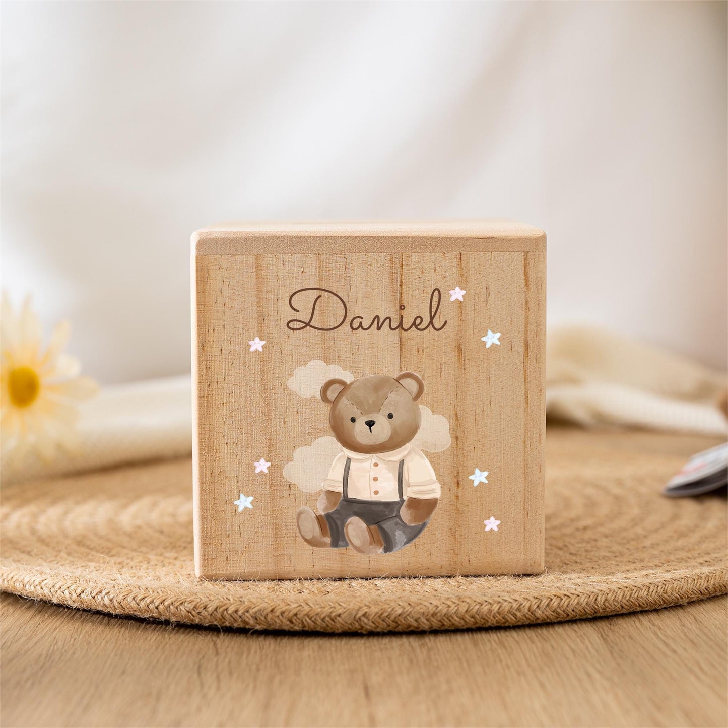 Personalized Name Piggy Bank,Wooden Animal Money Box,Baby Christmas Gifts,Baptism Gift,Birthday Party Gift for Kids,Baby Shower Gifts