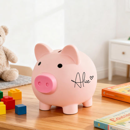 Custom Name Kids Piggy Bank | Boys Coin Money Bank | Unique Easter Birthday Gift & Cute Nursery Decoration