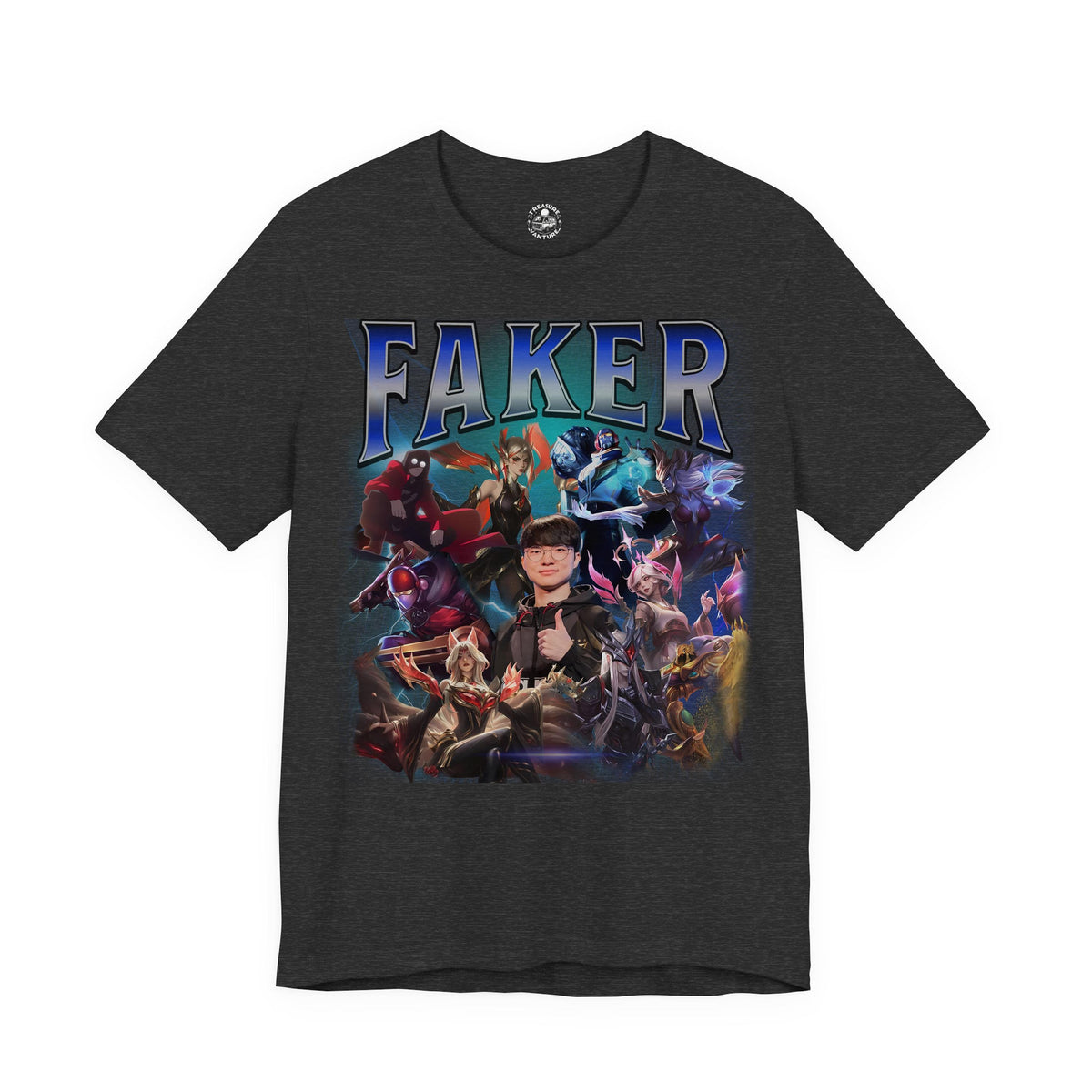 Faker League of Legends Vintage Rap Tee, Esports Fan Shirt | XU75