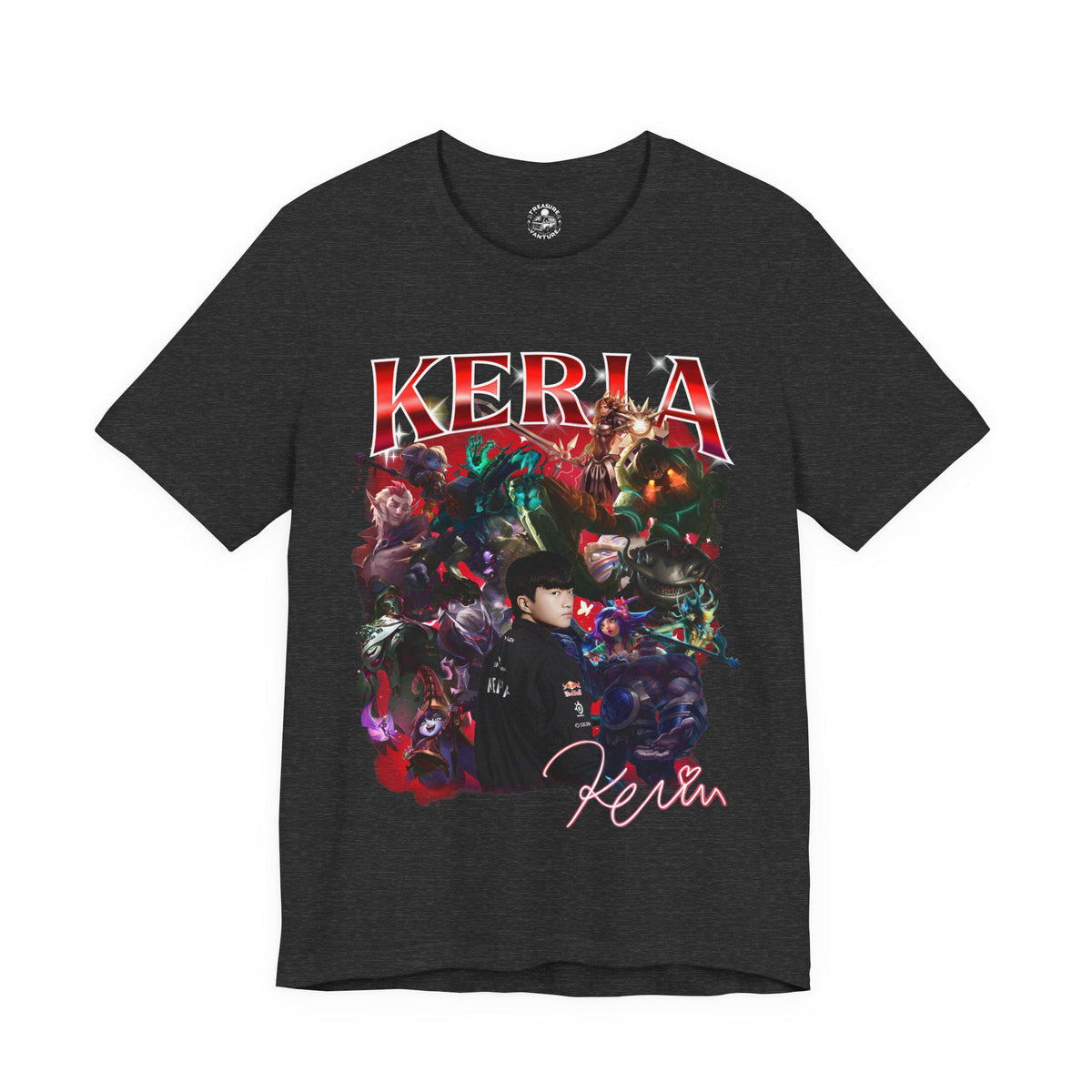 T1 Keria League Shirt – Pro Esports Support Player Graphic Tee for LoL Fans, T1 Team Merchandise, Gamer Gift Apparel for Mid and Support | IU76