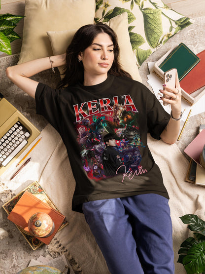 T1 Keria League Shirt – Pro Esports Support Player Graphic Tee for LoL Fans, T1 Team Merchandise, Gamer Gift Apparel for Mid and Support | IU76