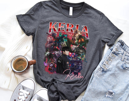 T1 Keria League Shirt – Pro Esports Support Player Graphic Tee for LoL Fans, T1 Team Merchandise, Gamer Gift Apparel for Mid and Support | IU76