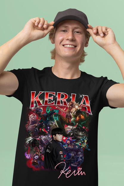 T1 Keria League Shirt – Pro Esports Support Player Graphic Tee for LoL Fans, T1 Team Merchandise, Gamer Gift Apparel for Mid and Support | IU76