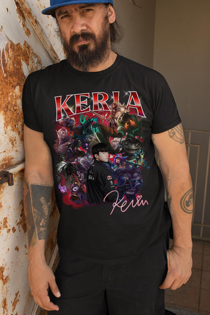 T1 Keria League Shirt – Pro Esports Support Player Graphic Tee for LoL Fans, T1 Team Merchandise, Gamer Gift Apparel for Mid and Support | IU76
