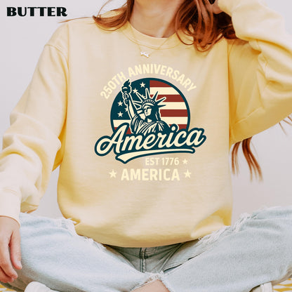 America 250th Anniversary T-Shirt, Patriotic Eagle USA Tee | LY86
