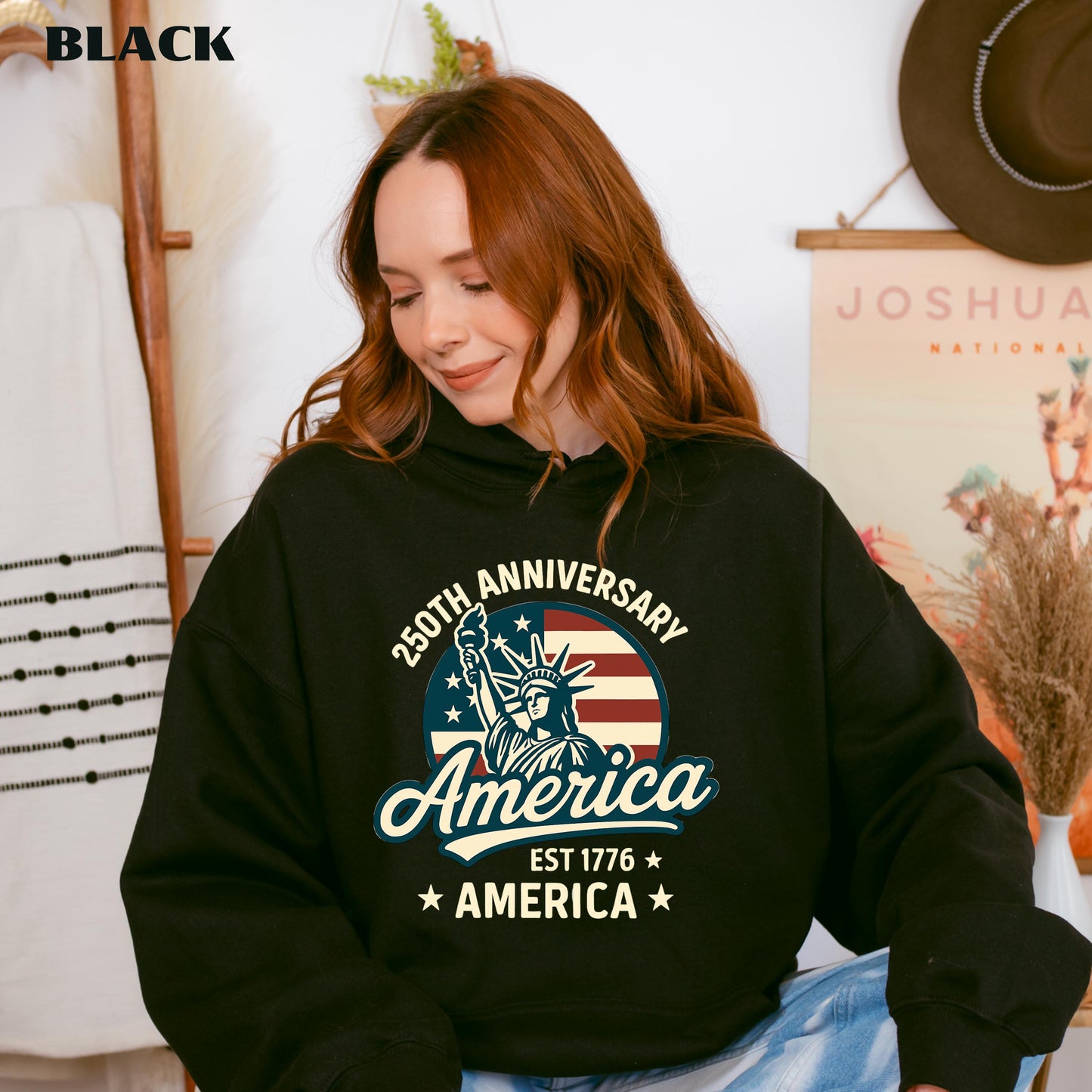 America 250th Anniversary T-Shirt, Patriotic Eagle USA Tee | LY86