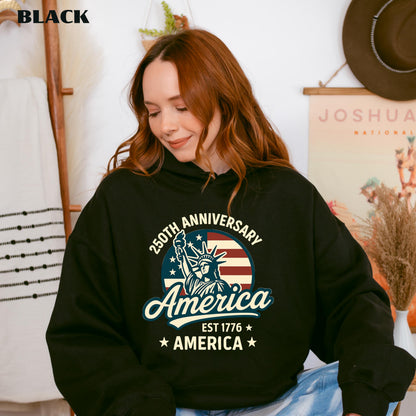 America 250th Anniversary T-Shirt, Patriotic Eagle USA Tee | LY86