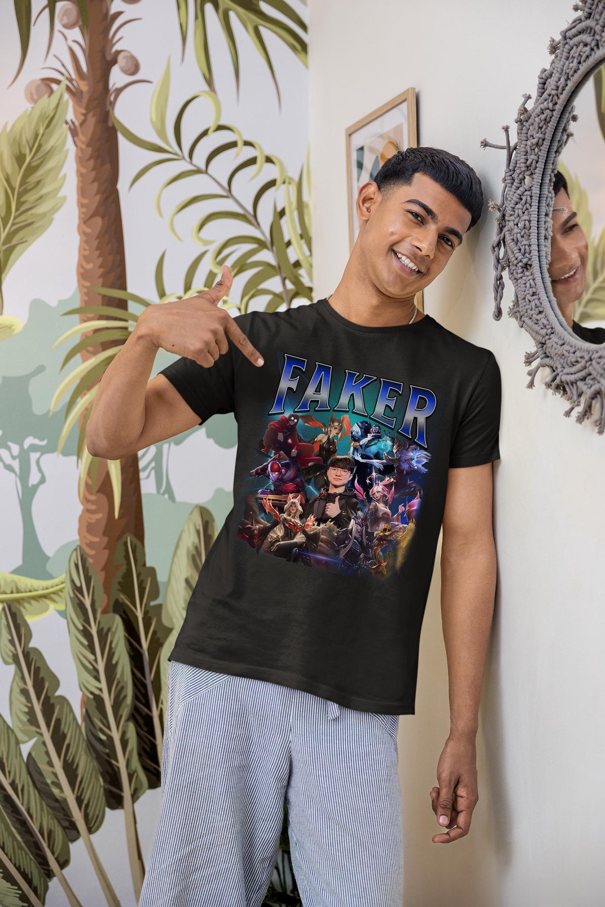 Faker League of Legends Vintage Rap Tee, Esports Fan Shirt | XU75
