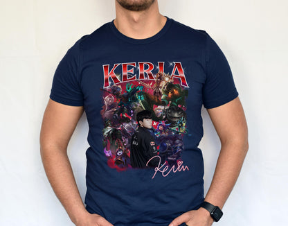 T1 Keria League Shirt – Pro Esports Support Player Graphic Tee for LoL Fans, T1 Team Merchandise, Gamer Gift Apparel for Mid and Support | IU76