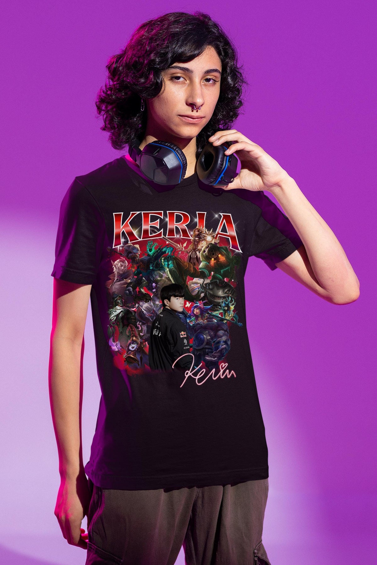T1 Keria League Shirt – Pro Esports Support Player Graphic Tee for LoL Fans, T1 Team Merchandise, Gamer Gift Apparel for Mid and Support | IU76