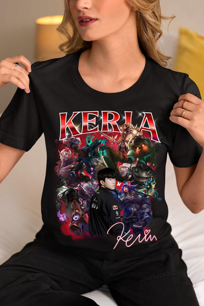 T1 Keria League Shirt – Pro Esports Support Player Graphic Tee for LoL Fans, T1 Team Merchandise, Gamer Gift Apparel for Mid and Support | IU76