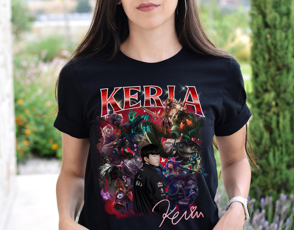 T1 Keria League Shirt – Pro Esports Support Player Graphic Tee for LoL Fans, T1 Team Merchandise, Gamer Gift Apparel for Mid and Support | IU76