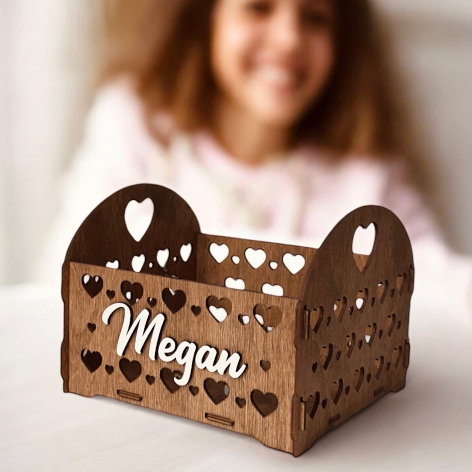 Custom Wooden Name Box | Handmade Storage Organizer