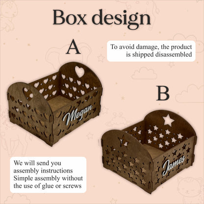 Rustic Wooden Storage Box | Custom Engraved