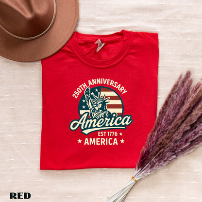America 250th Anniversary T-Shirt, Patriotic Eagle USA Tee | LY86