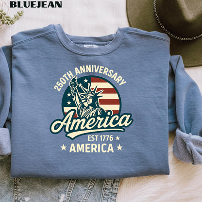 America 250th Anniversary T-Shirt, Patriotic Eagle USA Tee | LY86