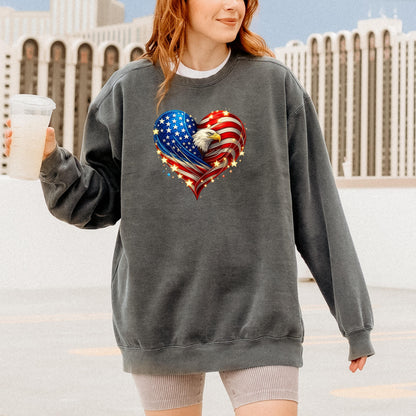 America 250 Patriotic Heart Eagle Shirt, 4th of July 2026 T-Shirt, USA 250th Anniversary Patriotic Tee, Independence Day Gift | QL89
