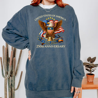 United States of America 250th Anniversary Shirt, Patriotic Eagle 1776-2026 T-Shirt, Independence Day USA Patriotic Tee | PJ37