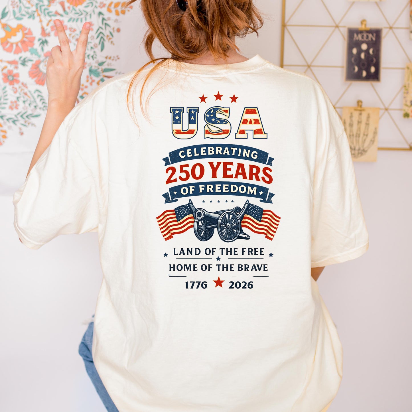 USA 250th Anniversary Shirt, Celebrating 250 Years of Freedom Tee, Patriotic America 1776-2026 Shirt, Fourth of July Gift | KX71