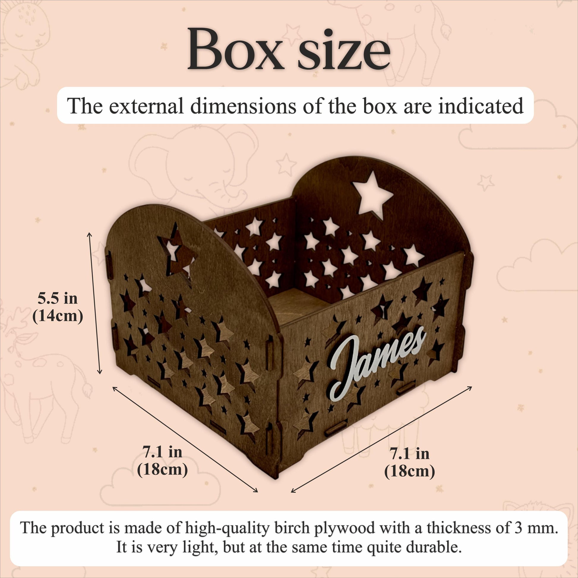 Personalized Rustic Wooden Box | Handmade Gift