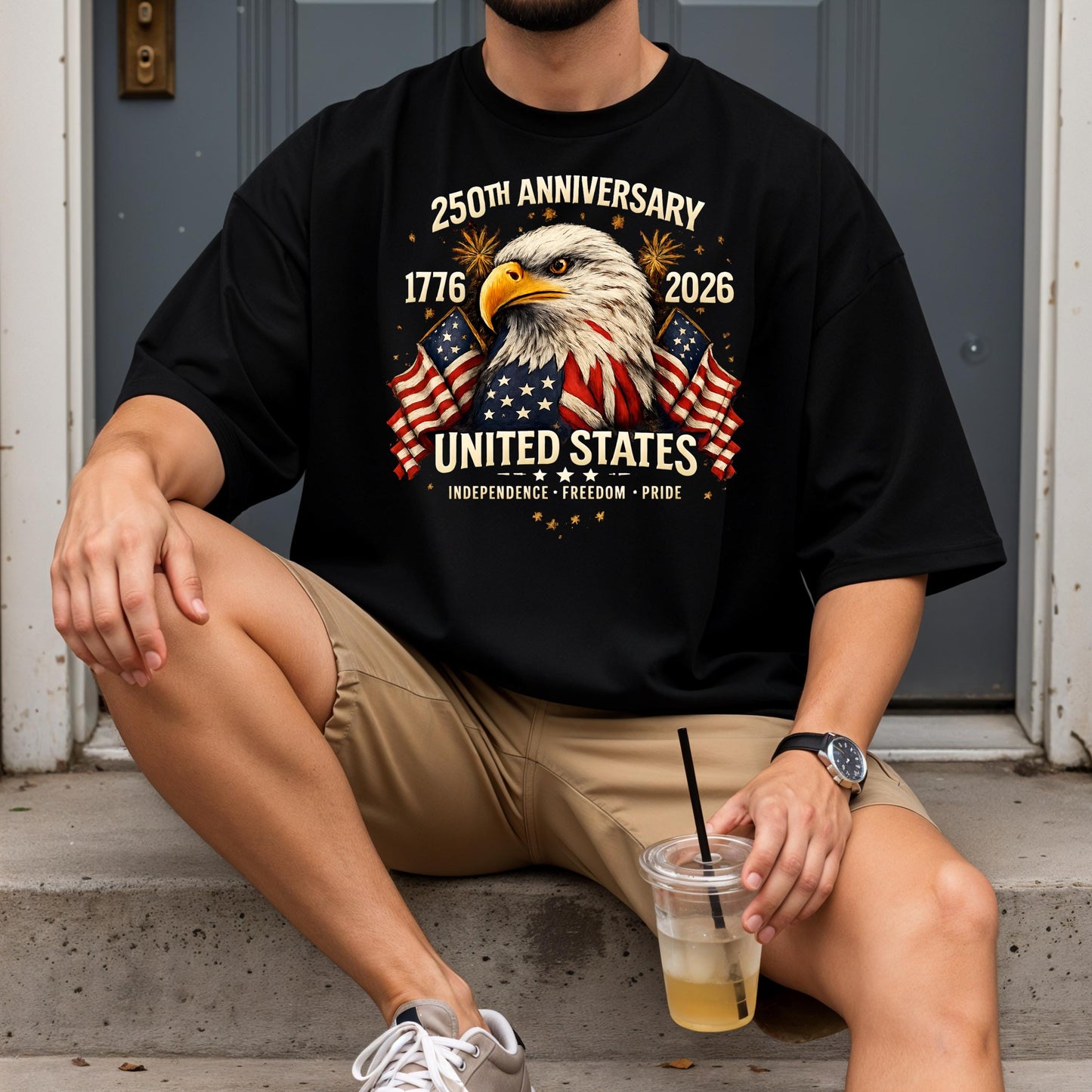 250th Anniversary USA Eagle Shirt, Patriotic Tee | PS74