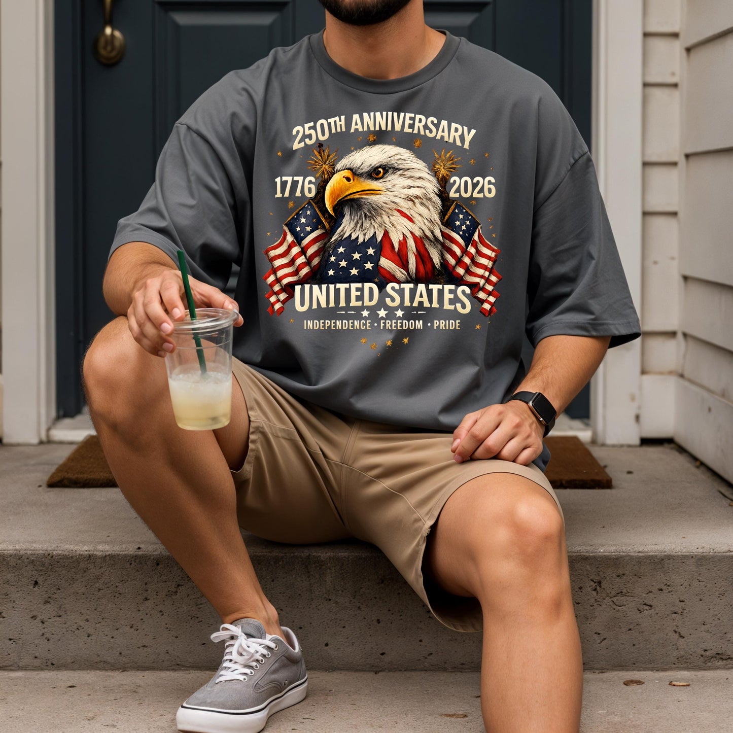 250th Anniversary USA Eagle Shirt, Patriotic Tee | PS74
