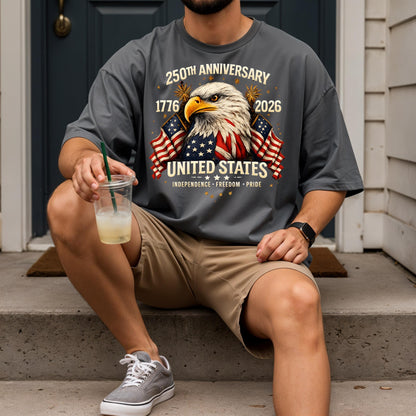 250th Anniversary USA Eagle Shirt, Patriotic Tee | PS74