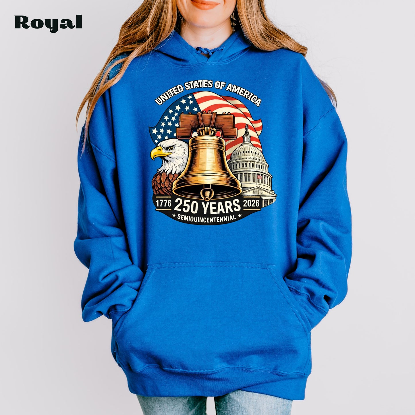 United States of America 250 Years Shirt, Semiquincentennial 1776-2026 Patriotic Eagle Liberty Bell Tee, Comfort Colors | PY66