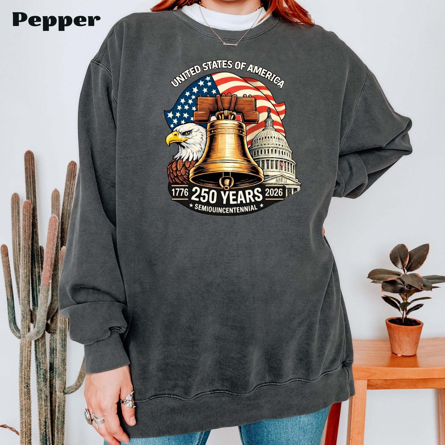 United States of America 250 Years Shirt, Semiquincentennial 1776-2026 Patriotic Eagle Liberty Bell Tee, Comfort Colors | PY66