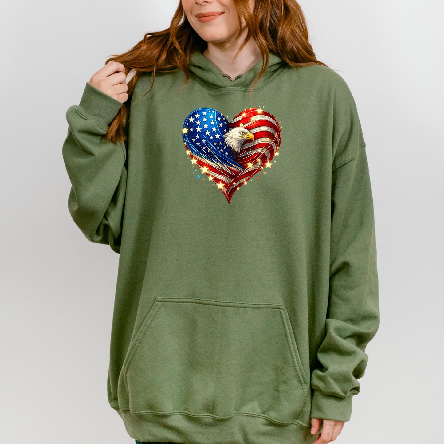 America 250 Patriotic Heart Eagle Shirt, 4th of July 2026 T-Shirt, USA 250th Anniversary Patriotic Tee, Independence Day Gift | QL89