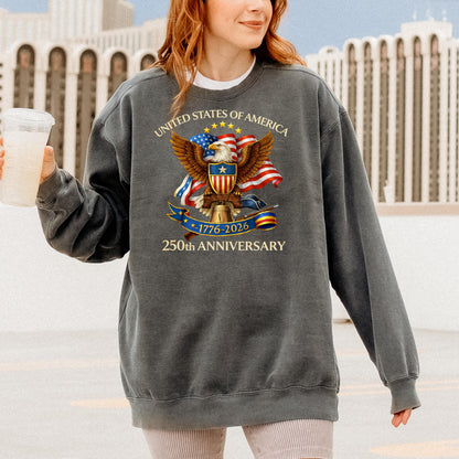 United States of America 250th Anniversary Shirt, Patriotic Eagle 1776-2026 T-Shirt, Independence Day USA Patriotic Tee | PJ37