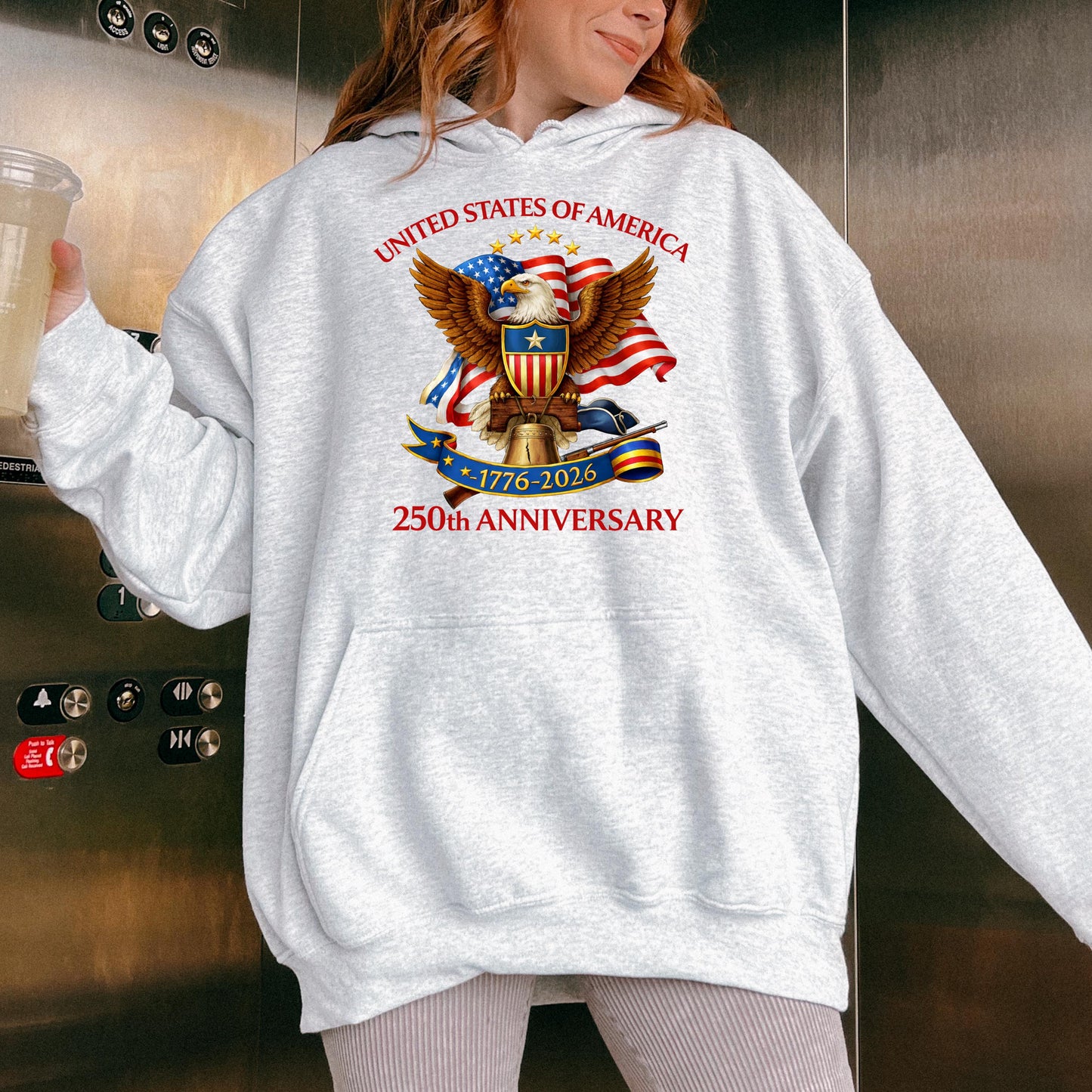 United States of America 250th Anniversary Shirt, Patriotic Eagle 1776-2026 T-Shirt, Independence Day USA Patriotic Tee | PJ37