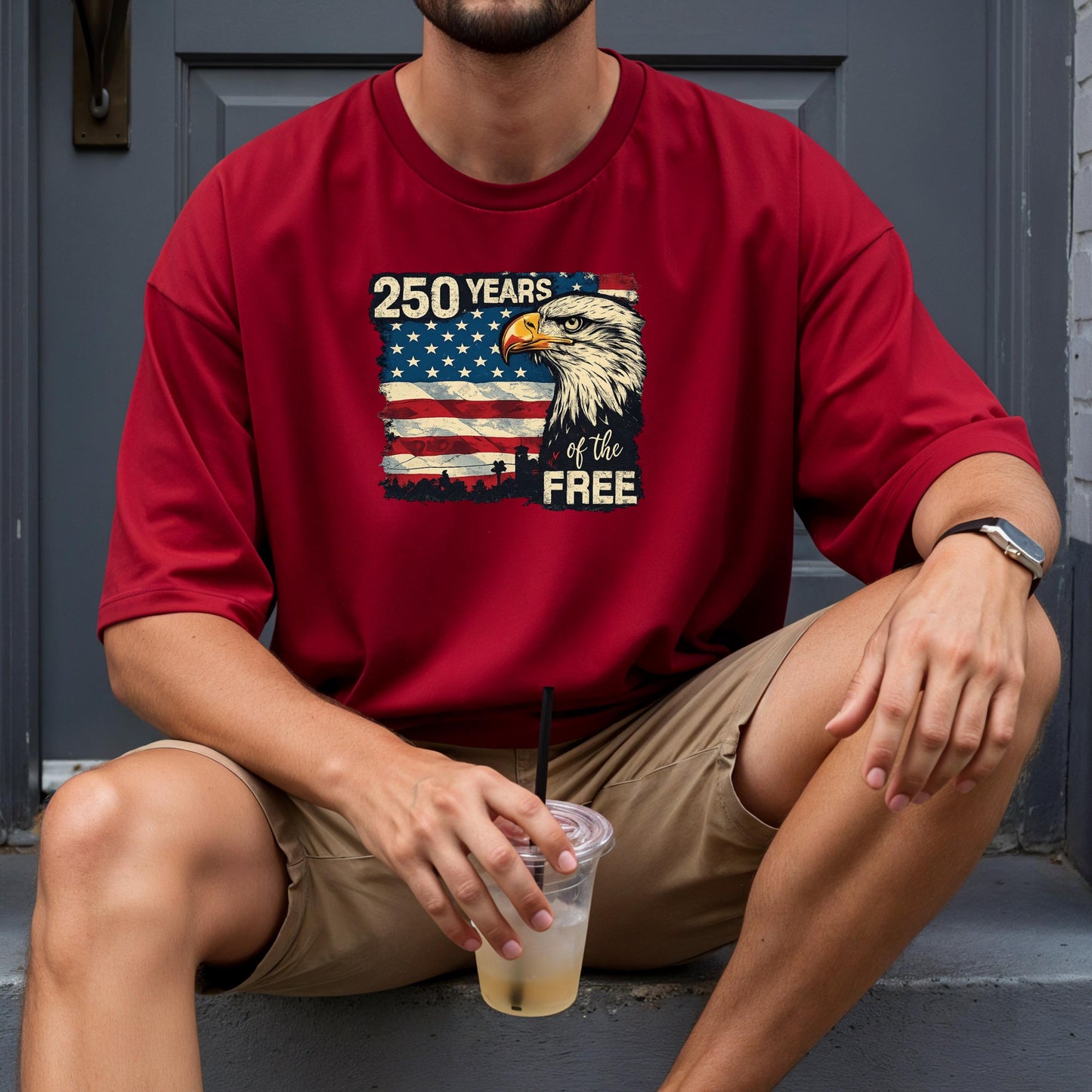 USA 250th Anniversary Shirt 1776-2026,America 250 Eagle Tee,Comfort Colors Patriotic Shirt for Men, Fourth of July 2026 | GS39