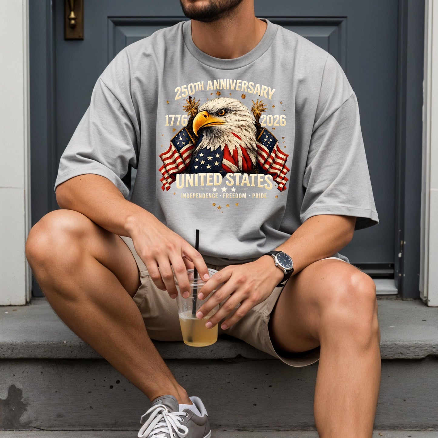 250th Anniversary USA Eagle Shirt, Patriotic Tee | PS74
