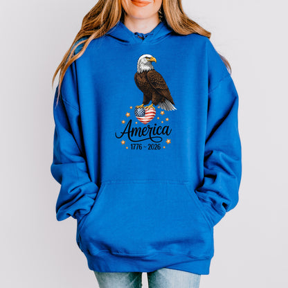 America 1776-2026 Bald Eagle Patriotic T-Shirt, USA Independence Day Shirt, Vintage Style, Comfort Colors | PL61