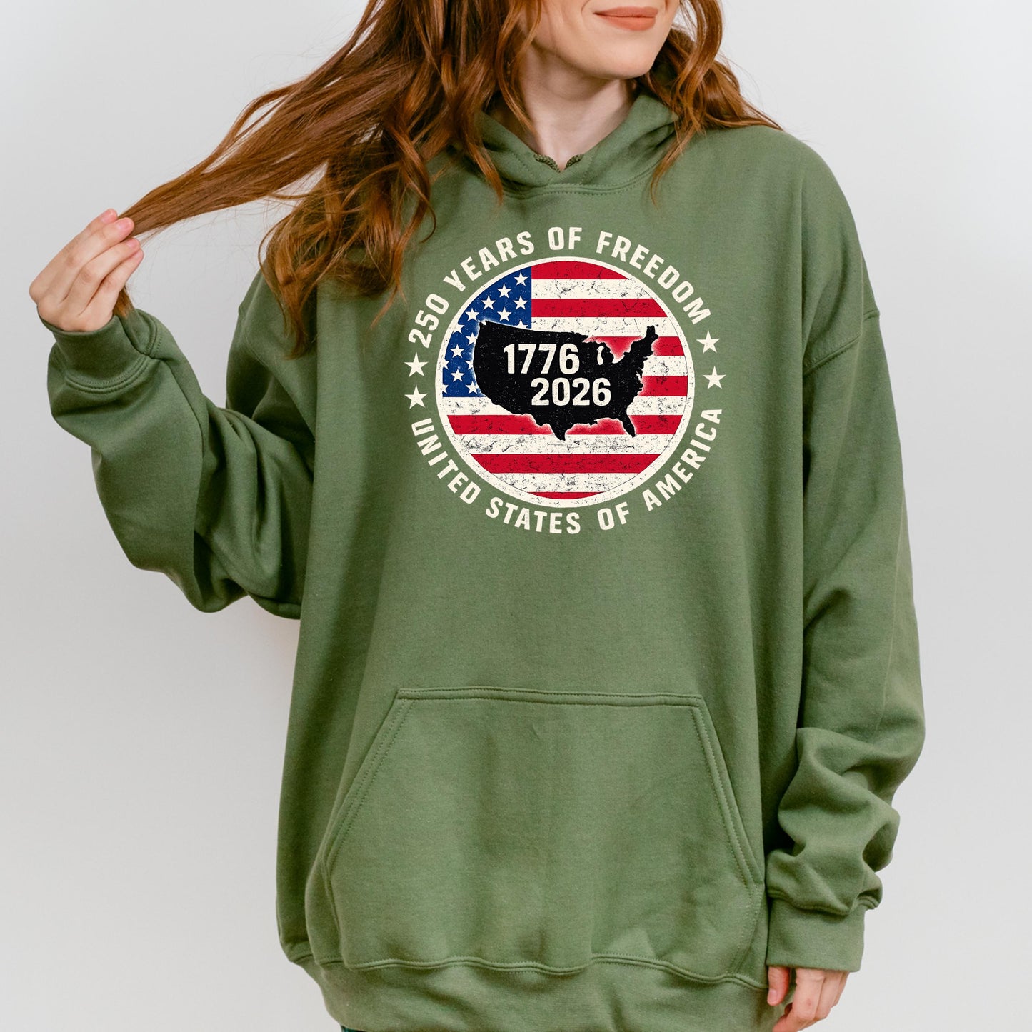 250th Anniversary USA Shirt, 1776-2026 Patriotic Freedom T-Shirt, Fourth of July Retro America Tee | WM82