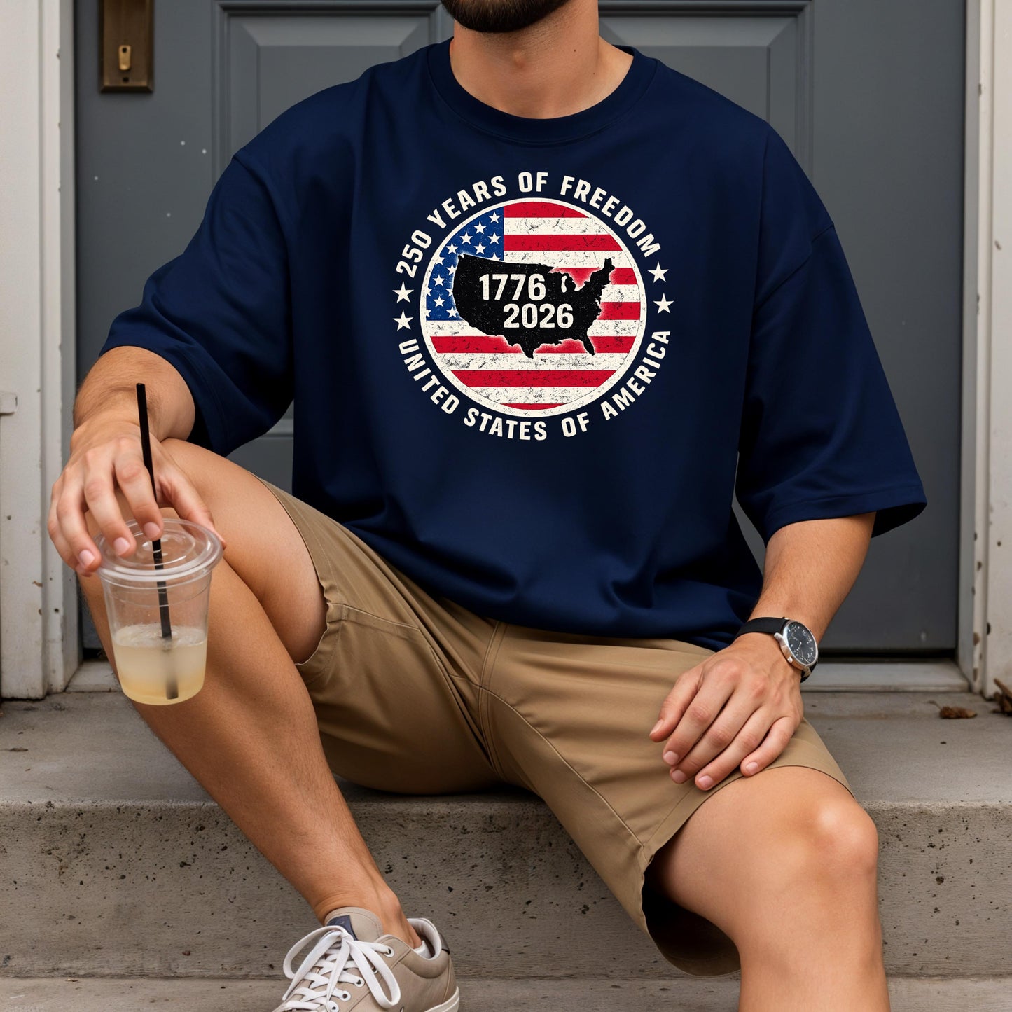 250th Anniversary USA Shirt, 1776-2026 Patriotic Freedom T-Shirt, Fourth of July Retro America Tee | WM82