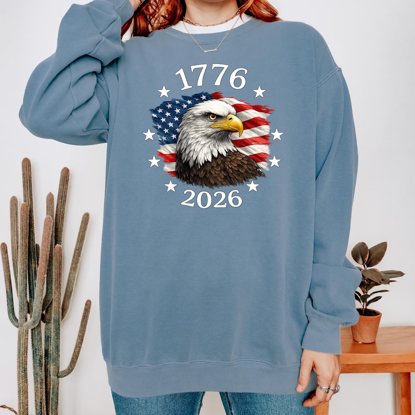 1776-2026 America 250th Anniversary T-Shirt, Patriotic USA Flag Eagle Tee, Made in USA Shirt, Fourth of July Shirt, Independence Day Gift | NI91