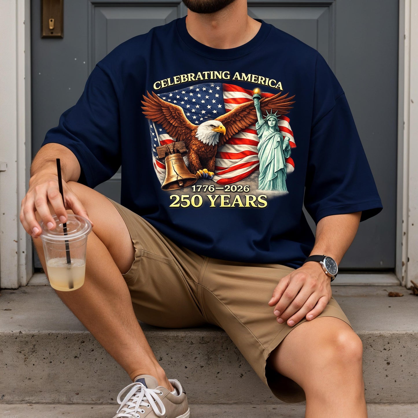 America 250th Anniversary T-Shirt 1776-2026, USA Independence Day Patriotic Tee, 4th of July 250 Years America Gift | ND21